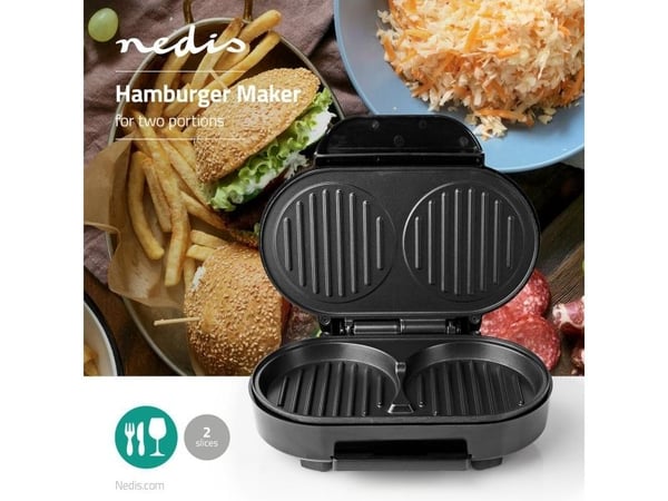 Nedis KAHM100BK, Sort, Sølv, Plast, 10,5 cm, Kraft indikator, Klar, 1000 W, 265 mm