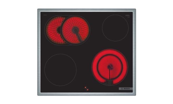 Bosch Serie 4 NKN645GA2E, Svart, Innebygget, 60 cm, Keramisk, Glass-keramikk, 4 zone(s)