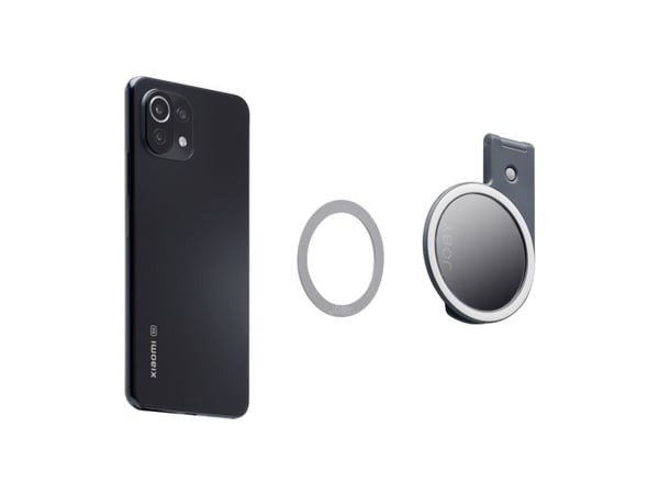 Joby Beamo, LED, Aluminium, Plast, 60 lm, 5600 K, Grå, iPhone with MagSafe, legacy iPhones, iPads, Android devices
