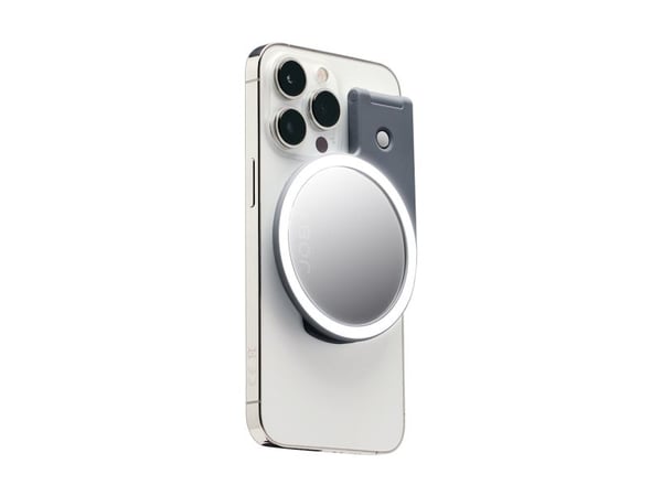 Joby Beamo, LED, Aluminium, Plast, 60 lm, 5600 K, Grå, iPhone with MagSafe, legacy iPhones, iPads, Android devices