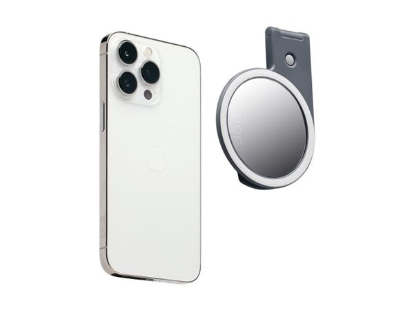 Joby Beamo, LED, Aluminium, Plast, 60 lm, 5600 K, Grå, iPhone with MagSafe, legacy iPhones, iPads, Android devices