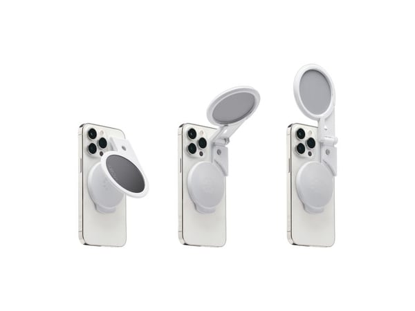 Joby Beamo, LED, Gjuten aluminium, Plast, 60 LM, 5600 K, Vit, iPhone with MagSafe, legacy iPhones, iPads, Android devices