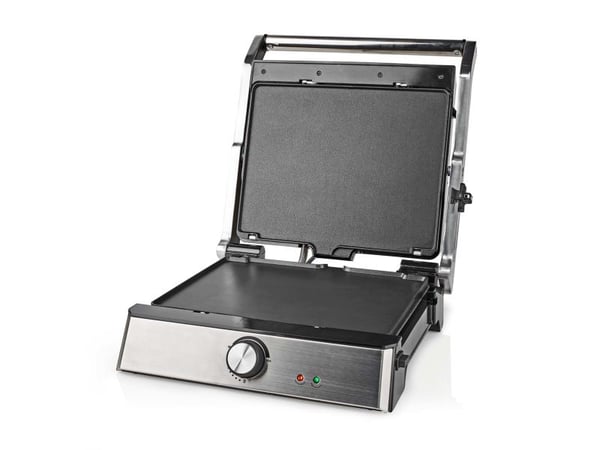 Nedis KAGR151FSR, Sort, Sølv, Plast, Rustfritt stål, firkant, Rotasjon, Griddle, 290 x 230 mm