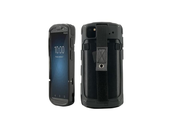 Mobilis PROTECH - Baksidedeksel for datafangstterminal - robust - håndstropp - svart - for Zebra TC53, TC58