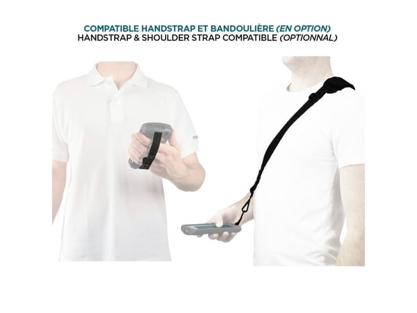 Mobilis PROTECH - Baksidedeksel for datafangstterminal - robust - 30 % resirkulert materiale - svart - for Zebra TC53, TC58
