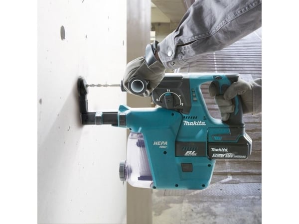 Makita DHR243RTJW - Combination hammer - trådløs - 3-mode - SDS-plus - 2 joule - 2 batterier, inkludert lader - 18 V