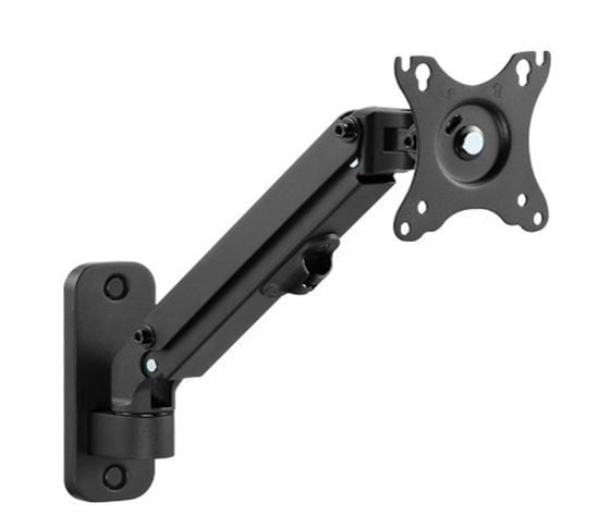 Gembird MA-WA1-01 - Monteringssett - justerbar arm - for LCD-skjerm - aluminium, stål, plastikk - finteksturert svart - skjermstørrelse: 17"-27" - ...