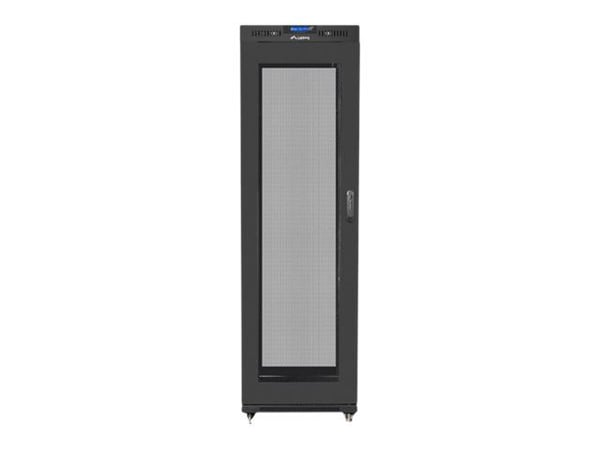 Lanberg - Rack skap - med 4 kjølevifter, display - svart, RAL 9004 - 42U - 19"