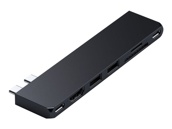 Satechi ST-HUCPHSD, Telakointi, USB 3.2 Gen 2 (3.1 Gen 2) Type-C, 100 W, 1.4/2.3, Musta, Midnight