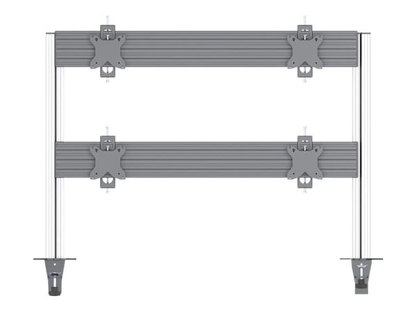 Multibrackets M Pro MBDM2x2U - Monteringssett (skrivebordsmontering, søyle) - for 2x2 flatpaneler - sølv
