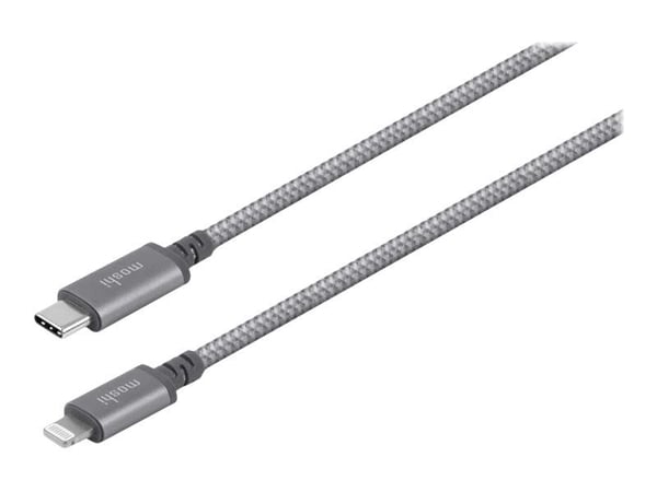 Moshi Integra - Lightning-kabel - USB-C hann til Lightning hann - 1.2 m - titangrå - USB Power Delivery (60W)