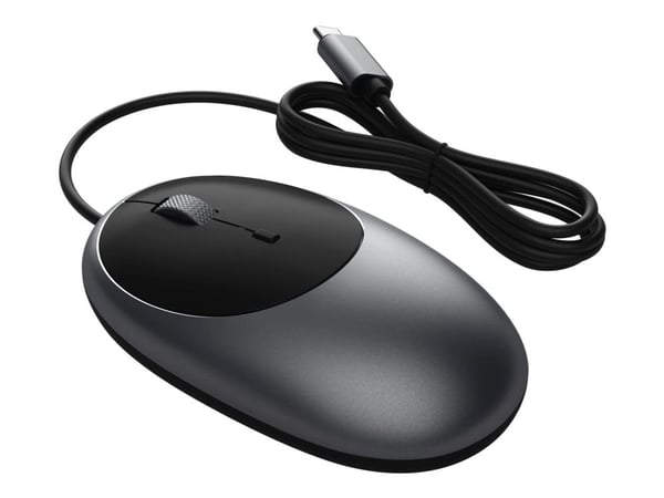 Satechi C1, Molempikätinen, IR LED, USB Type-C, 3200 DPI, Musta, Harmaa