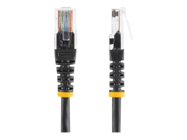 StarTech.com 15m musta Cat5e / Cat 5 Molded Patch Cable - Patchkabel - RJ-45 (han) til RJ-45 (han) - 15 m - UTP - CAT 5e - formet - sortti