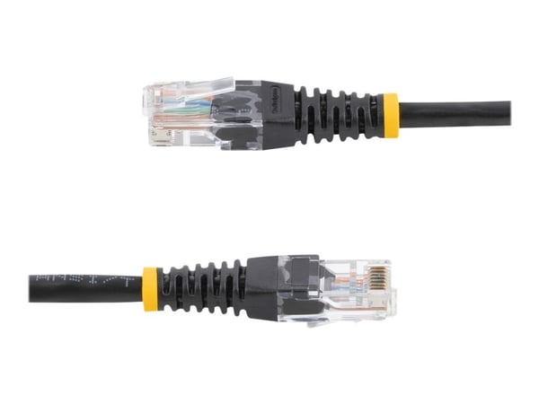 StarTech.com 15m musta Cat5e / Cat 5 Molded Patch Cable - Patchkabel - RJ-45 (han) til RJ-45 (han) - 15 m - UTP - CAT 5e - formet - sortti