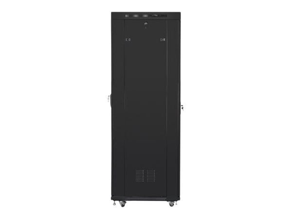 Lanberg - Rack skap - med 4 kjølevifter, display - svart, RAL 9004 - 42U - 19"