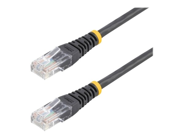StarTech.com 15m musta Cat5e / Cat 5 Molded Patch Cable - Patchkabel - RJ-45 (han) til RJ-45 (han) - 15 m - UTP - CAT 5e - formet - sortti