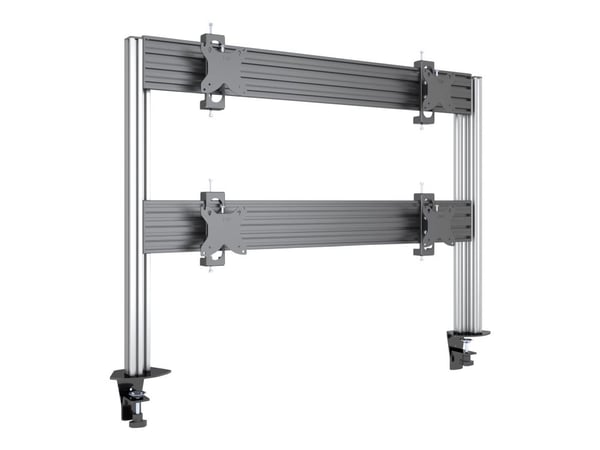 Multibrackets M Pro MBDM2x2U - Monteringssett (skrivebordsmontering, søyle) - for 2x2 flatpaneler - sølv