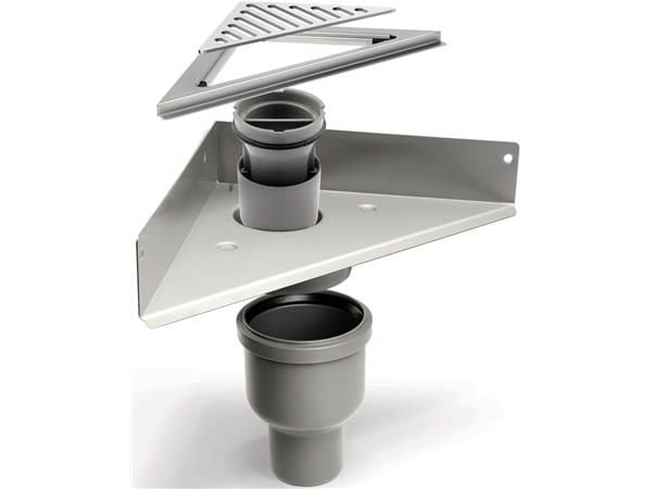 Unidrain ClassicLine afløbssystem 1004 sampak hjørne model