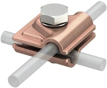Parallell-/korsklämma 249/CU för 8-10 mm kabel, koppar/rostfri bult