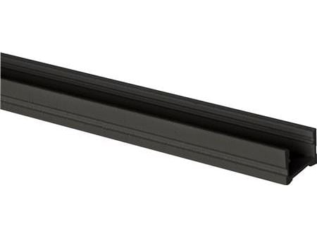 Aluminiumprofil Art low 2m sortlakeret lav U-profil til belysning inde og ude, Max kølingseffekt 18 W/m PROFESSIONEL