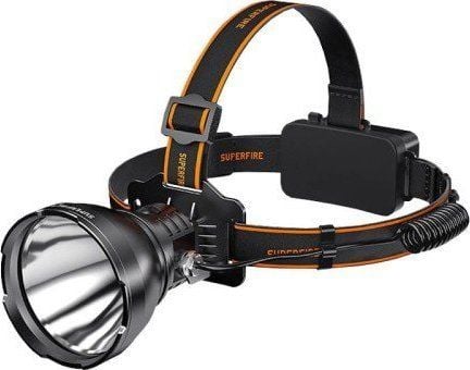 Superfire HL60 - Hodelykt - LED-lyspære - 36 W - hvitt lys - svart