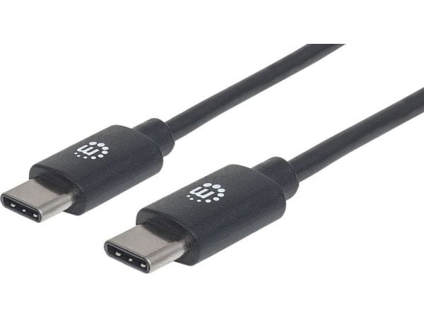 MANHATTAN USB C tilkoblingskabel USB2.0 C-hann/C-hann 1m