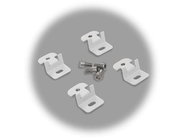 FIBOX Seinäkiinnike (4) ruostumatonta terästä 10mm - antaa 10 mm seinän ja kaapin väliin