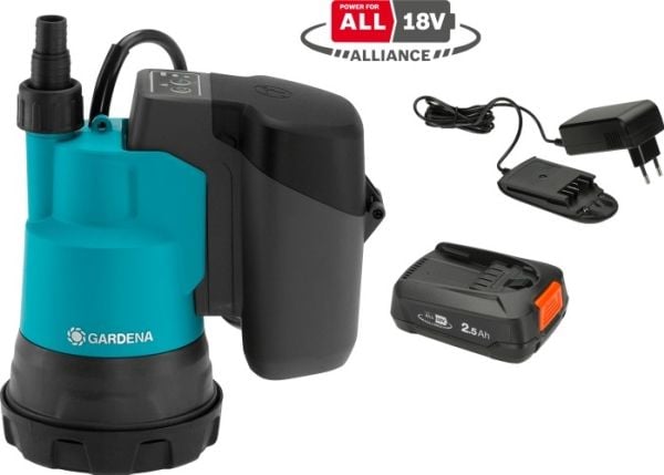 Gardena 14600-20, Batteri, 2 stang, 2000 l/t, Sort, Blå