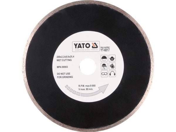 Yato Solid diamantskive for 79262 200x2,2x25,4mm YT-6017