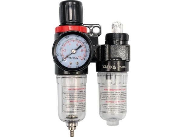 YATO FILTER DEHYDRATOR + REDUCERING + OLJEBORRARE 1/4" 25CM3 2384