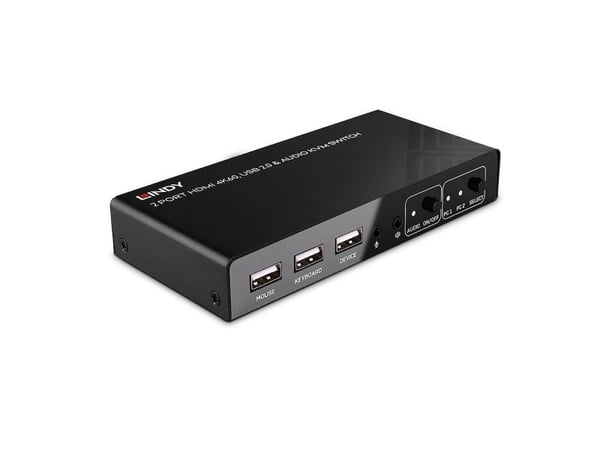 Lindy 32809, 4096 x 2160 piksler, 4K Ultra HD, Svart
