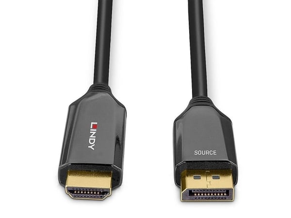 Lindy 40930, 1 m, DisplayPort, HDMI, Hankjønn, Hankjønn, Rett