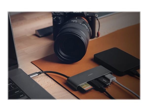 Moshi Multimedia Adapter - Dockningsstation - USB-C - HDMI