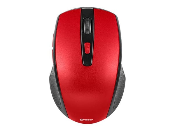 Tracer Deal RF - Mus - ergonomisk - nano - högerhänt - optisk - 6 knappar - trådlös - 2.4 GHz - trådlös USB-mottagare - röd - hängande låda