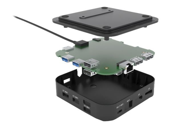 i-Tec USB-C Dual Display Docking Station with Power Delivery - Dokkingstasjon - USB-C / Thunderbolt 3 - 2 x DP - 1GbE - 112 watt
