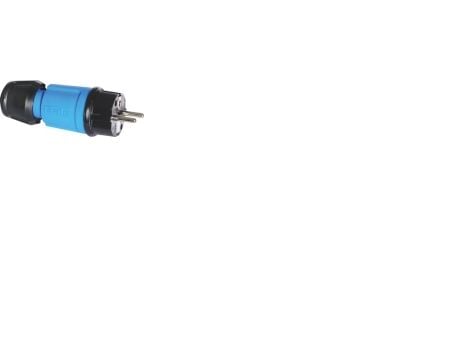 BALS Slagfast stikprop schuko 16A 250V IP44, med Multi-Grip, polyamidi. Farve blå