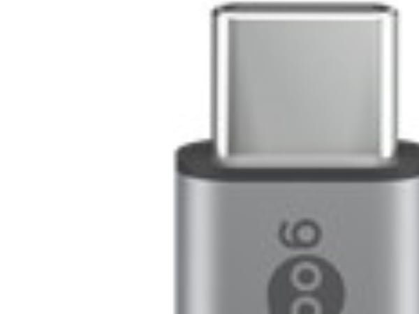 USB-C ™ - USB-C ™ Tekstil kabel med metalpropper (Space grå / sølv) 0,5 m