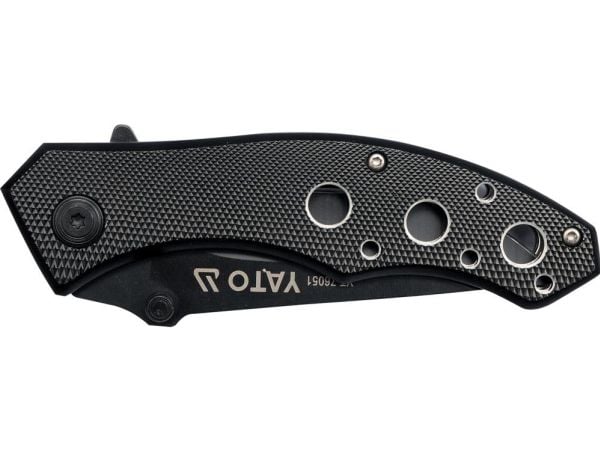 Yato YT-76051, Fällkniv med låsblad, Camper/scout, Drop point, Rostfritt stål, Gjuten aluminium, Rostfritt stål, Svart
