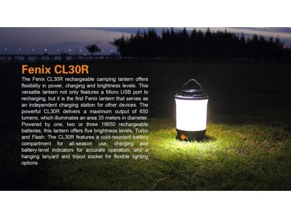Fenix CL30R infällbar lykta