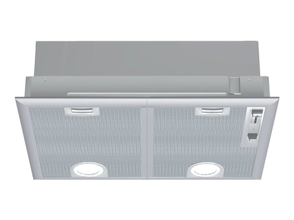 Siemens iQ300 LB55565 - Kåpa - huv - Fördjupning - bredd: 50 cm - djup: 35 cm - utsug och återcirkulering (-) - med inbyggd motor - silver-metallic