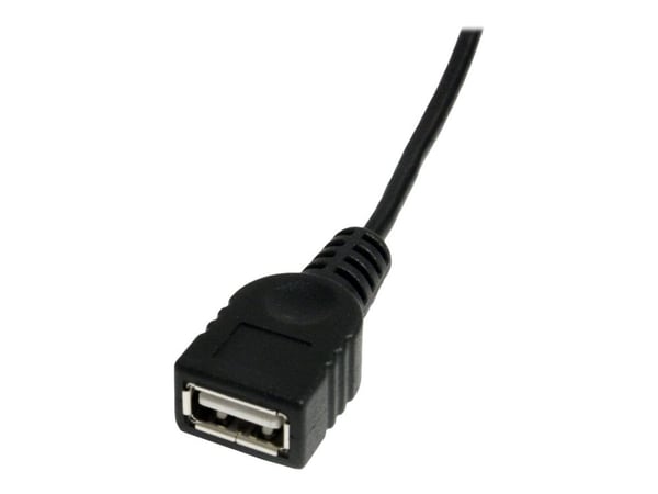 StarTech 1 ft Mini USB 2.0 Cable - USB A to Mini B F/M - USB cable - USB (F) to mini-USB Type B (M) - USB 2.0 - 1 ft - black - USBMUSBFM1 - USB-kab...