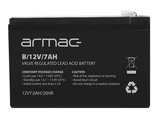 Armac - UPS-batteri - 1 x batteri - ventilregulert blysyre (VRLA) - 7 Ah