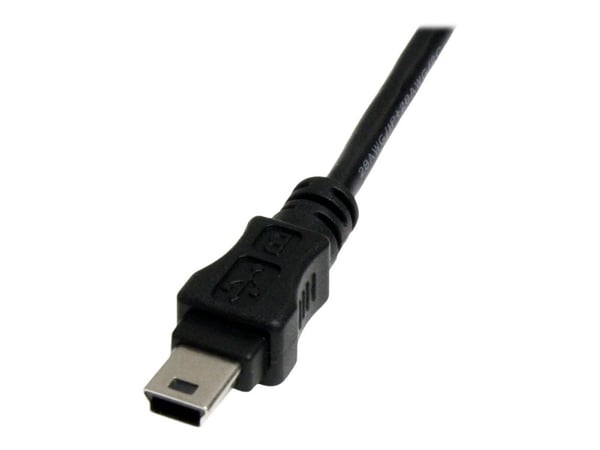StarTech 1 ft Mini USB 2.0 Cable - USB A to Mini B F/M - USB cable - USB (F) to mini-USB Type B (M) - USB 2.0 - 1 ft - black - USBMUSBFM1 - USB-kab...