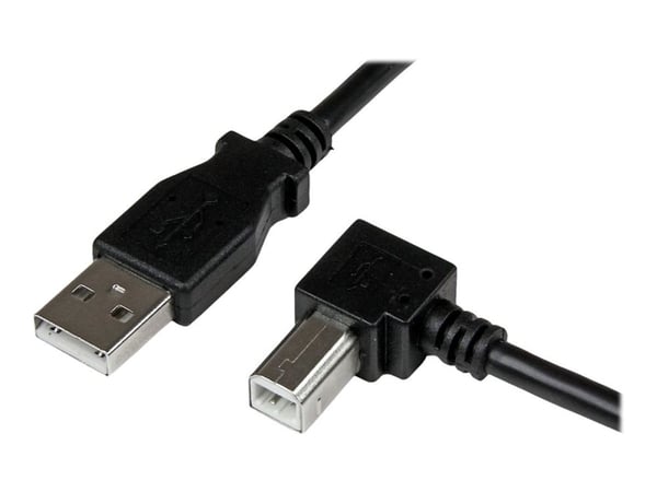 StarTech 2m USB 2.0 A to Right Angle B Cable Cord - 2 m USB Printer Cable - Right Angle USB B Cable - 1x USB A (M), 1x USB B (M) (USBAB2MR) - USB-k...