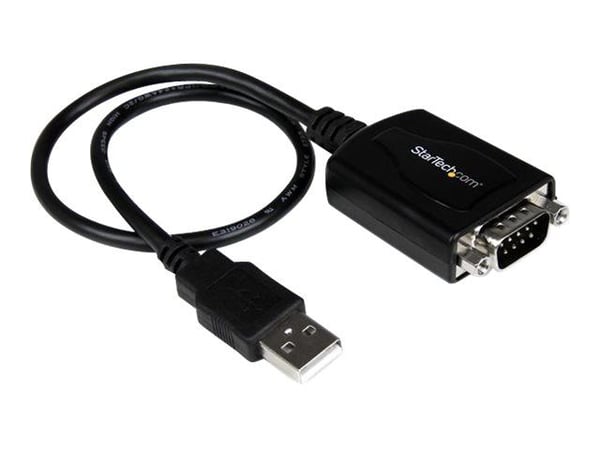 Startech USB to Serial RS232 Adapter Cable w/ COM Retention - USB Serial Adapter - Seriell adapter - USB - RS-232 - svart