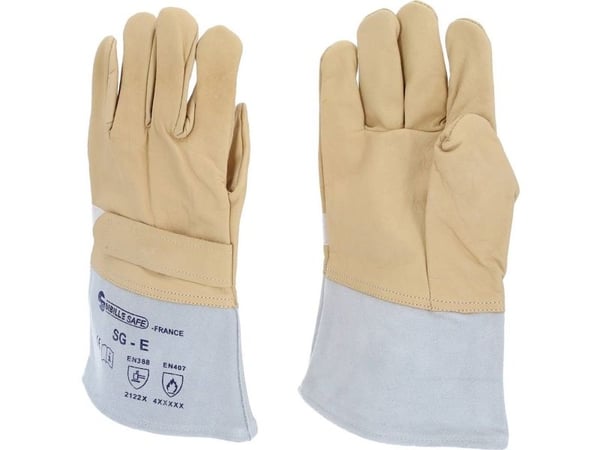 KS Tools 117.0145, Isolerende hansker, Beige, Grå, Vanntett, 1 stykker, 2 stykker, Lær