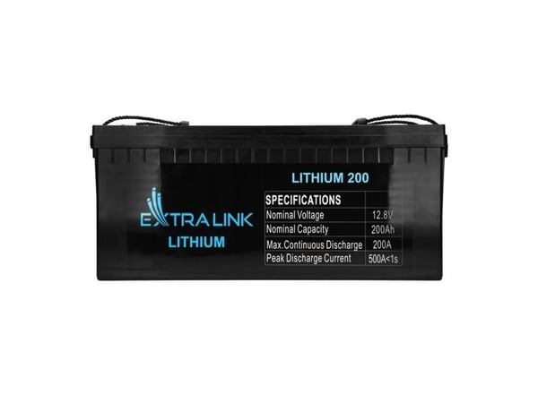Extralink EX.30479, 200 000 mAh, 2560 Wh, Litiumjernfosfat (LiFePO4), 12,8 V, Sort, 1 stk.
