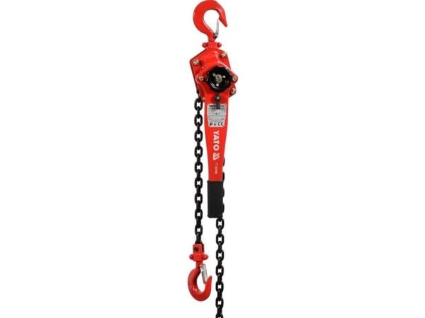 Yato YT-58964, Kjettingtalje, 1500 kg, 1,5 m, 1,5 mm, Sort, Rød, 11,5 kg