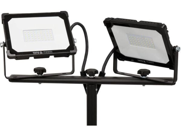 Yato YT-818171, 60 W, LED, 2 ampuller, IP65, Sort, Frittstående arbeidslys