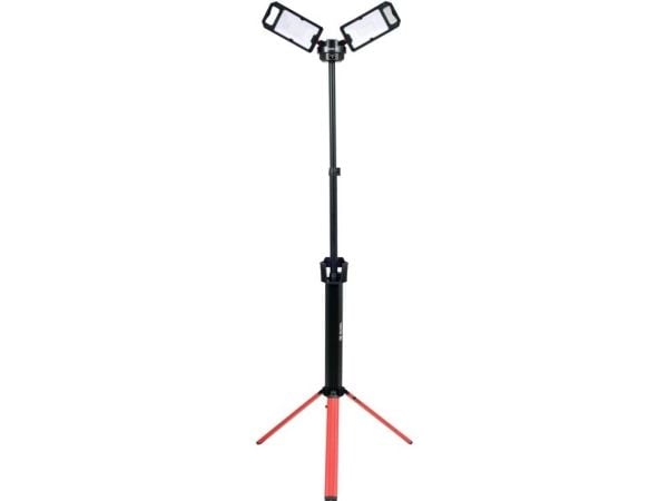 Yato YT-81811, 50 W, LED, 2 ampuller, 4000 mAh, Sort, Rød, Frittstående arbeidslys